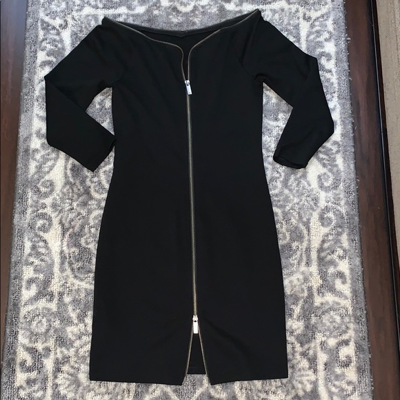 Armani Exchange Dresses & Skirts - Armani Exchange Black Full Zip Back Dress